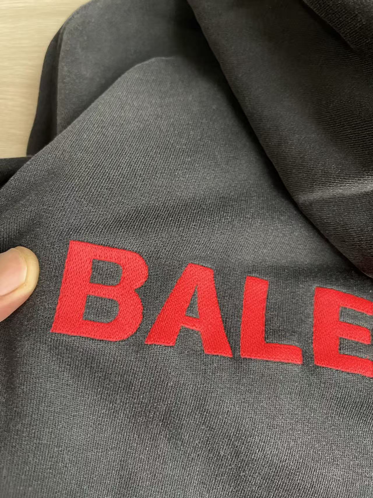 Balenciaga Paris FW25 Red Letter Hooded Long Sleeve Oversized Cotton Sweatshirt, Regular Fit, Unisex product image 2 thumbnail