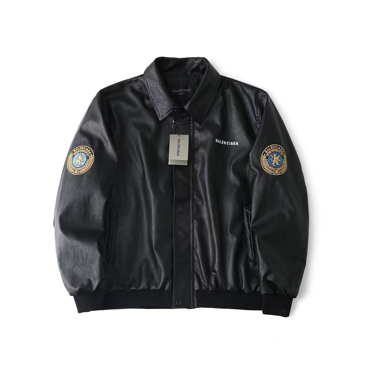 Balenciaga Balenciaga simulation PU leather jacket jacket