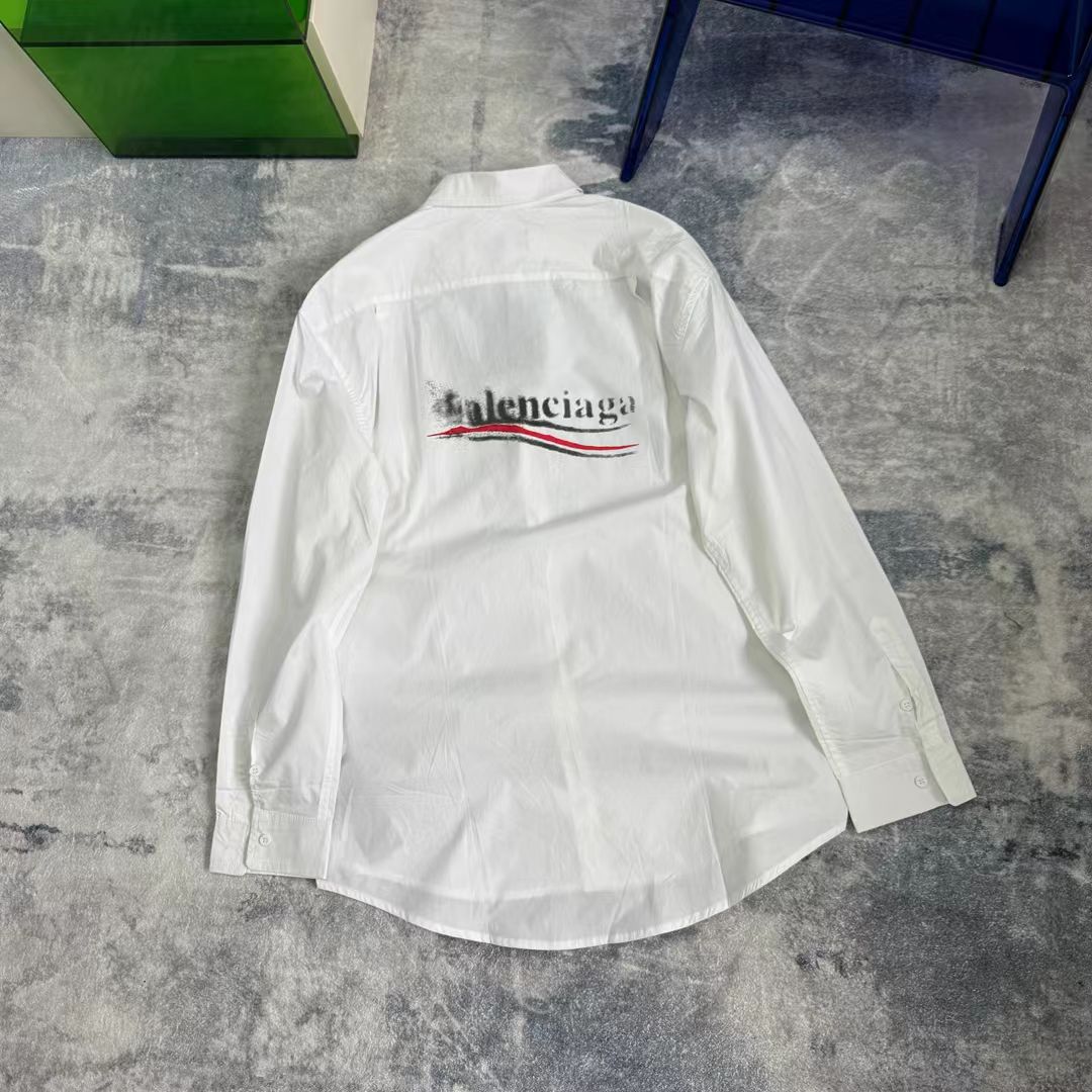 Balenciaga BLCG 25SS Blurry Coke Print Long Sleeve Unisex Shirt product image 2 thumbnail