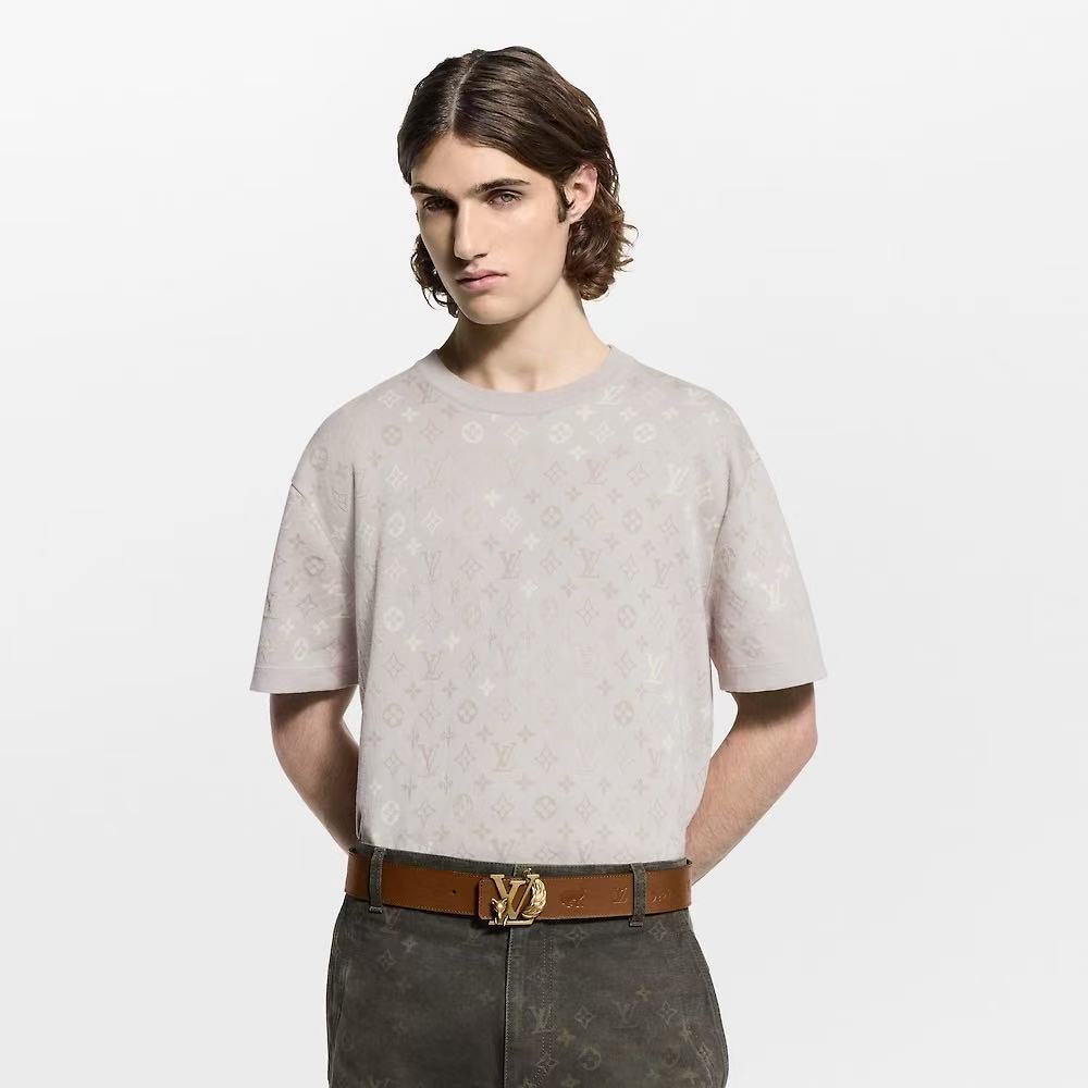 Louis Vuitton Full Monogram Jacquard Knit Crew Neck Short Sleeve Tee product image 6 thumbnail