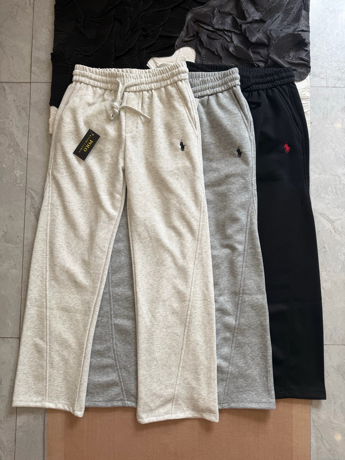 Polo Ralph Lauren Classic Pony Embroidery Curved Cut Casual Sweatpants