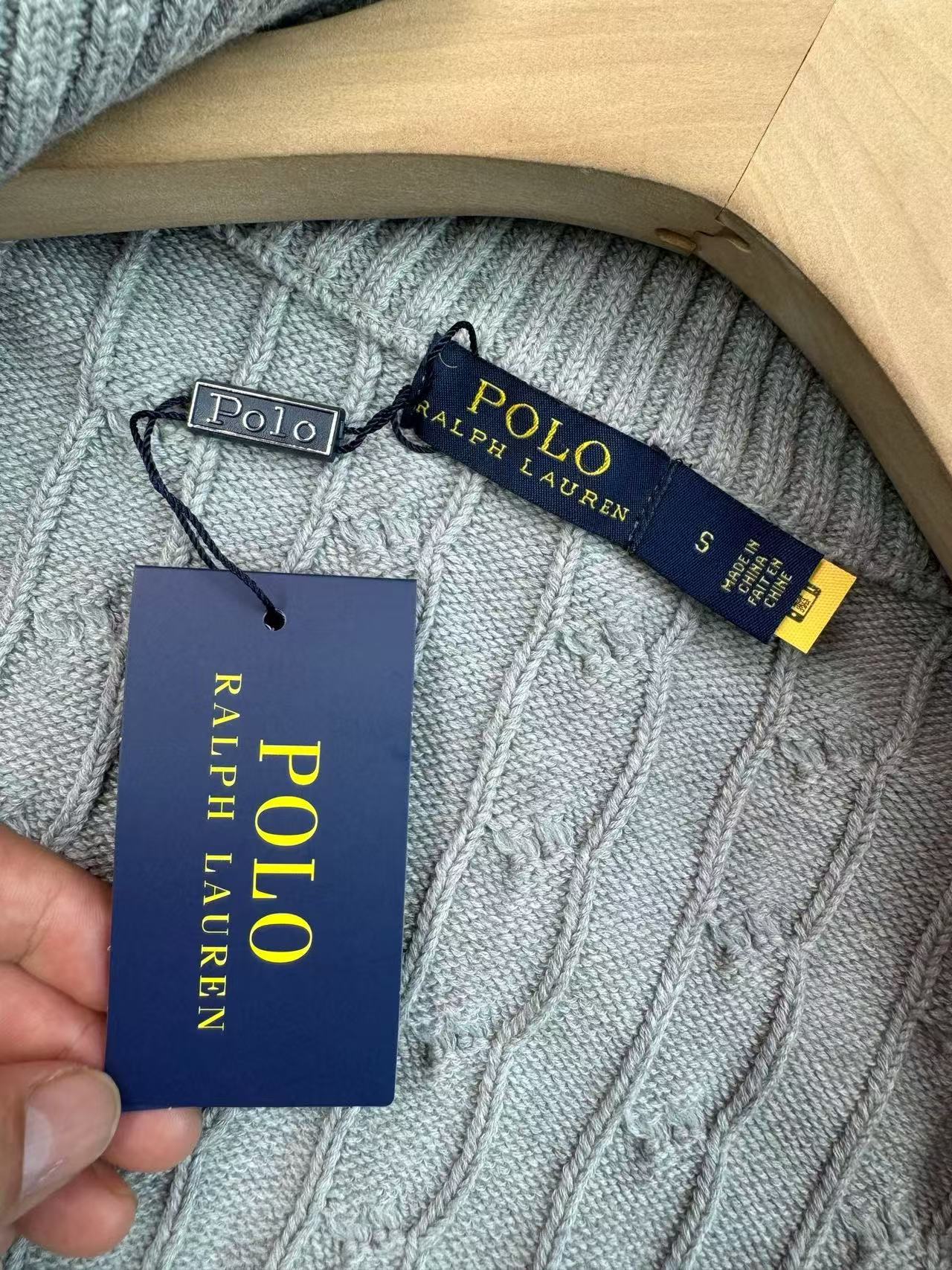 Ralph Lauren Pony Embroidery Cable Knit Zip Cardigan Unisex Jacket product image 5 thumbnail