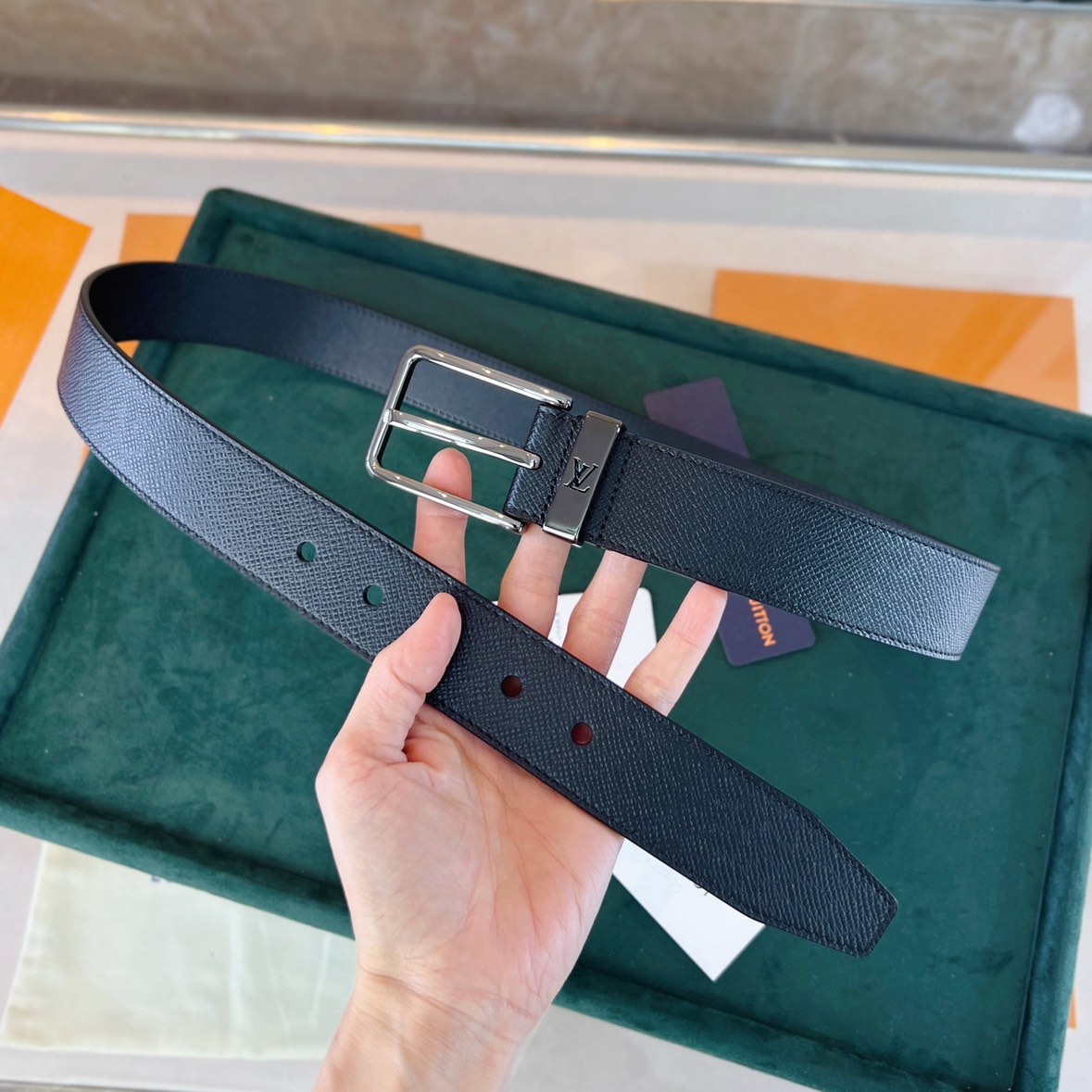 LV 115 Damier Epi Leather Belt product image 2 thumbnail