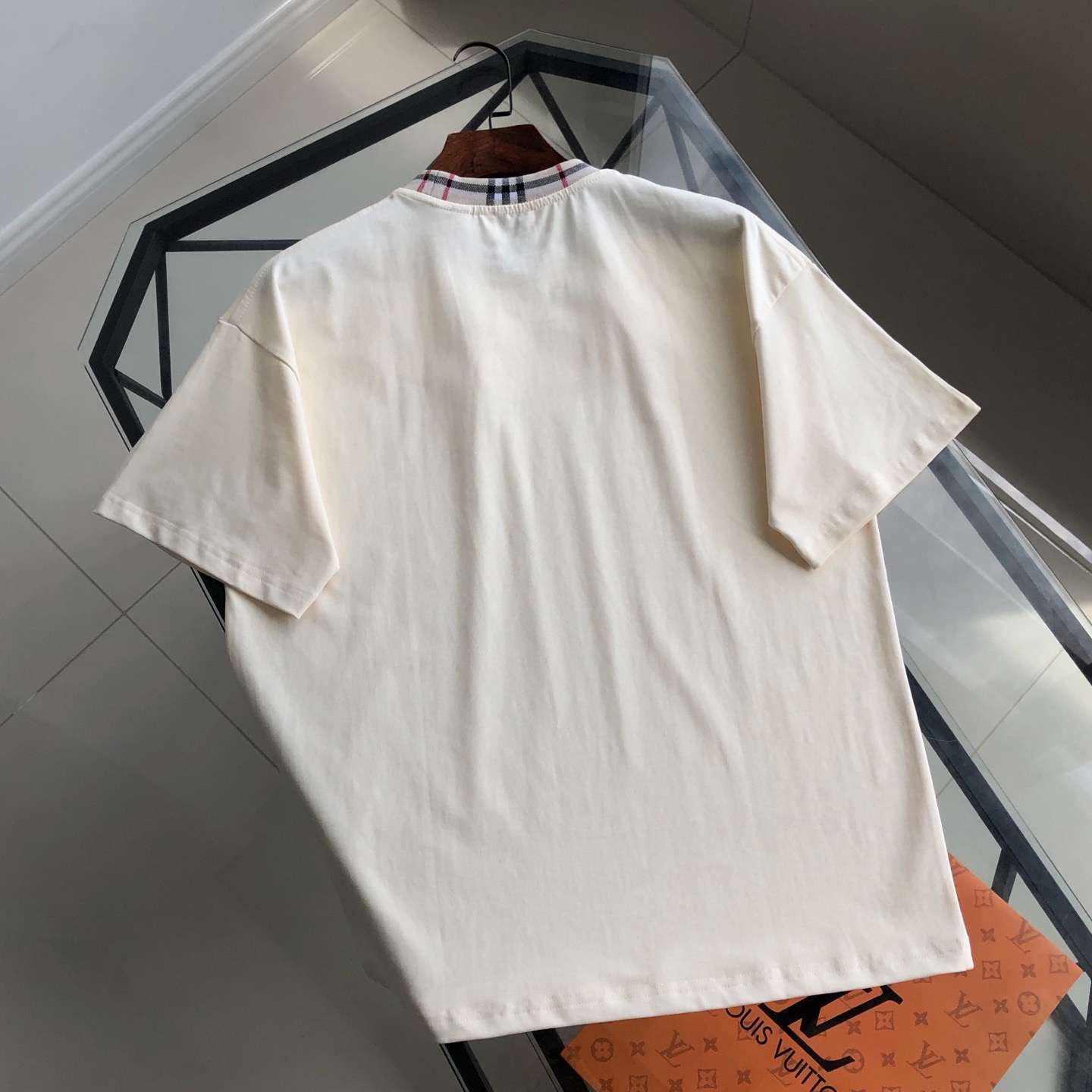 Burberry 2026 Embossed Logo Check Trim Crew Neck Unisex T-shirt product image 2 thumbnail