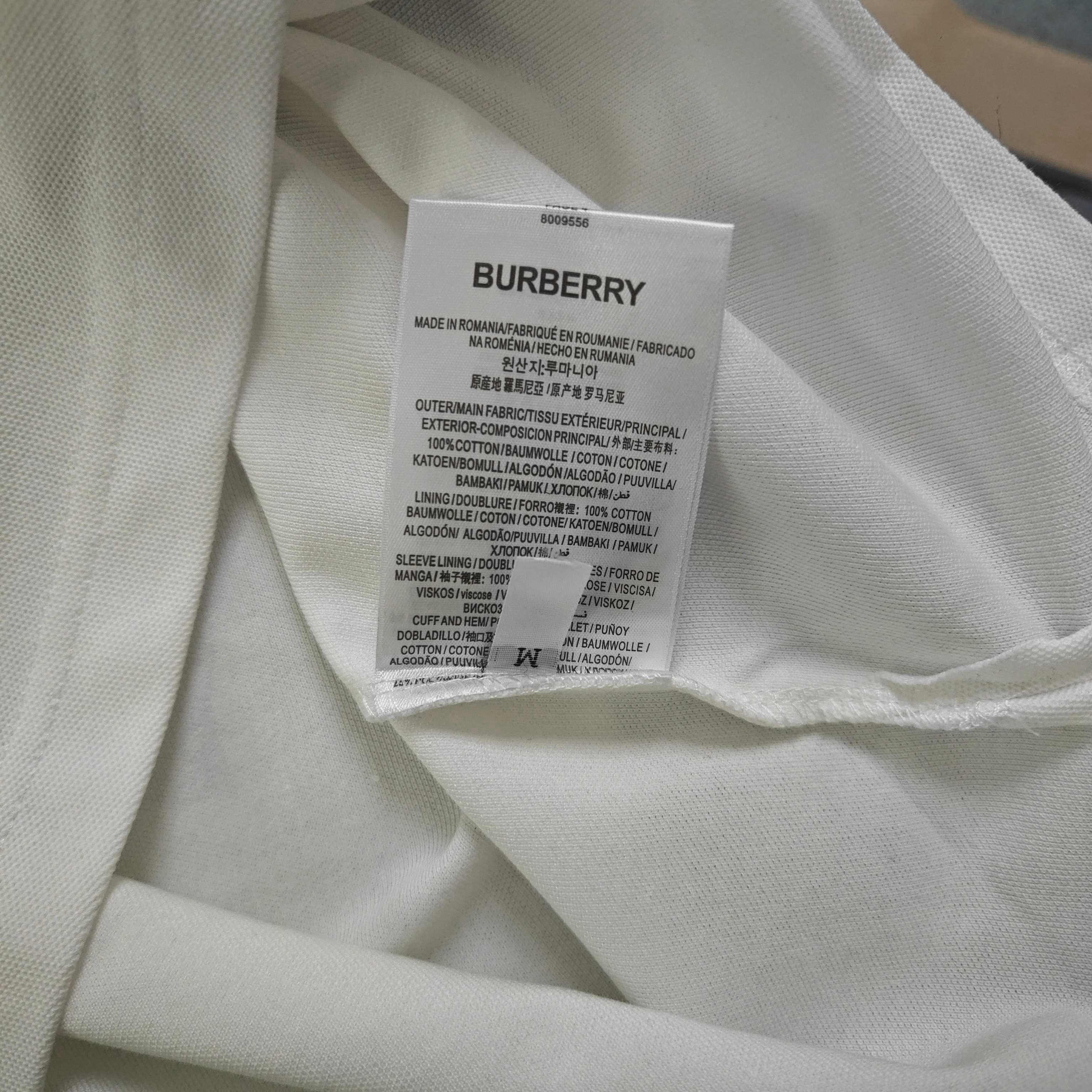 Burberry Check Collar Embroidered Pique Polo Shirt product image 5 thumbnail