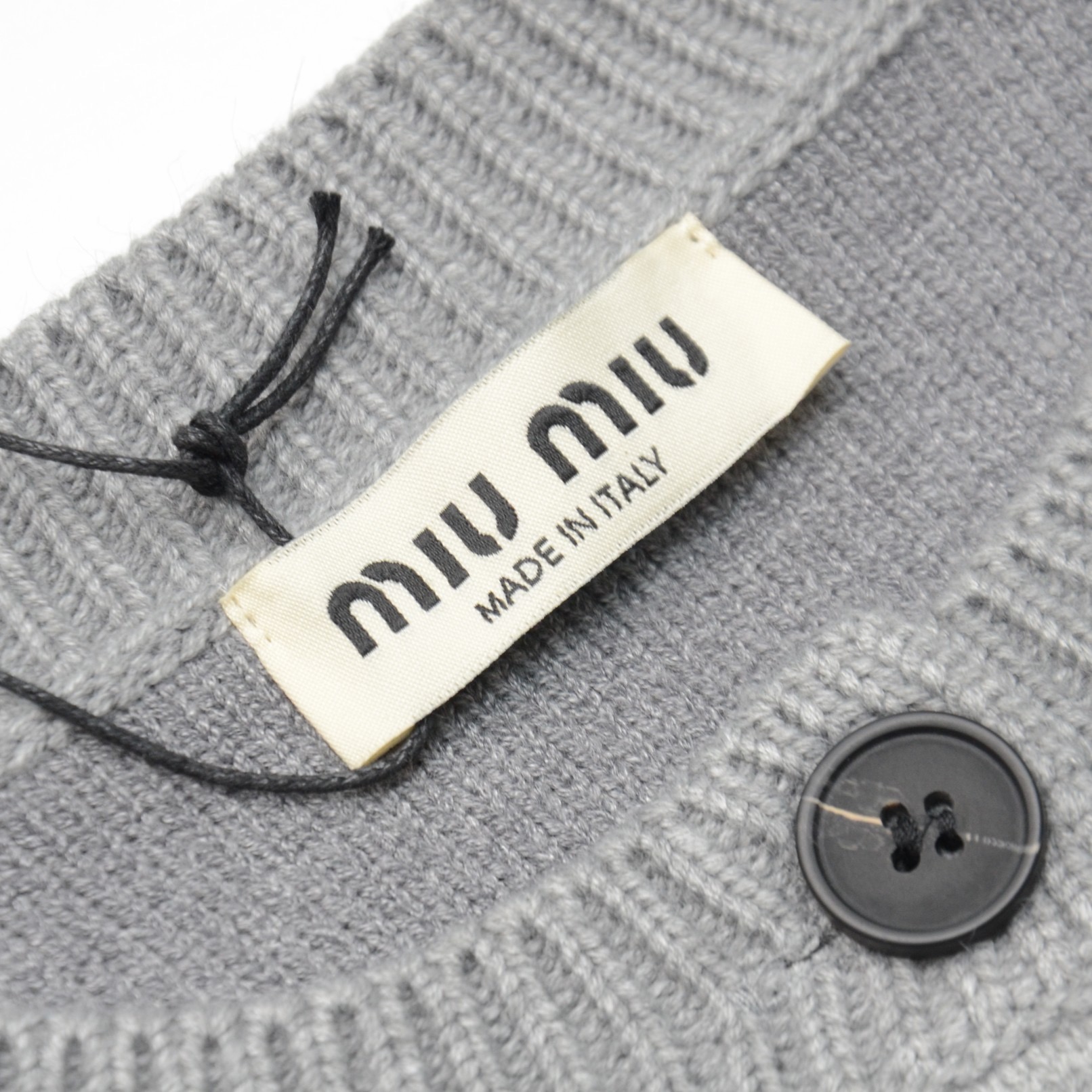 Miu Miu Patch Embroidery Wool Blend Cardigan product image 3 thumbnail