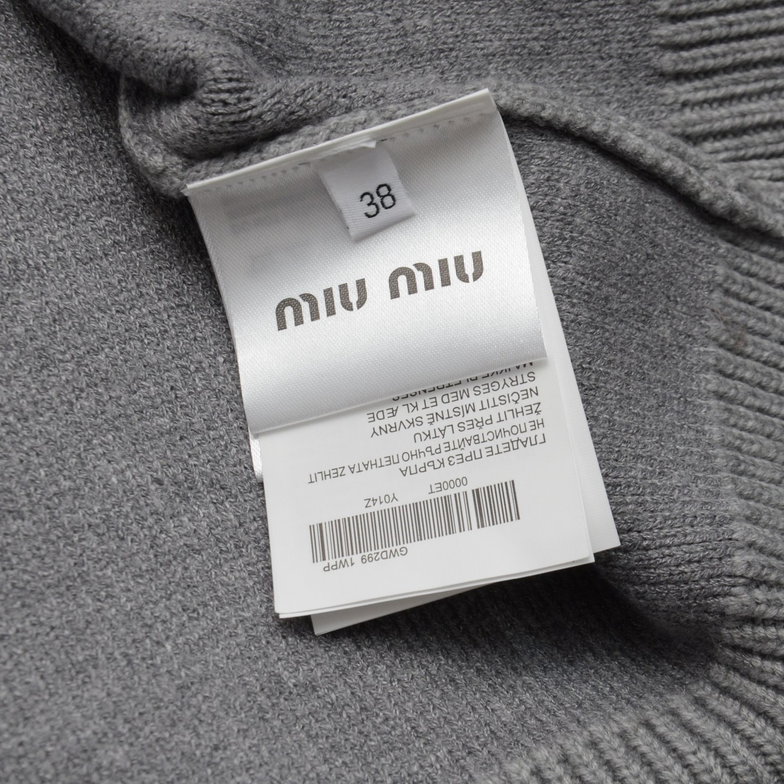 Miu Miu Patch Embroidery Wool Blend Cardigan product image 5 thumbnail