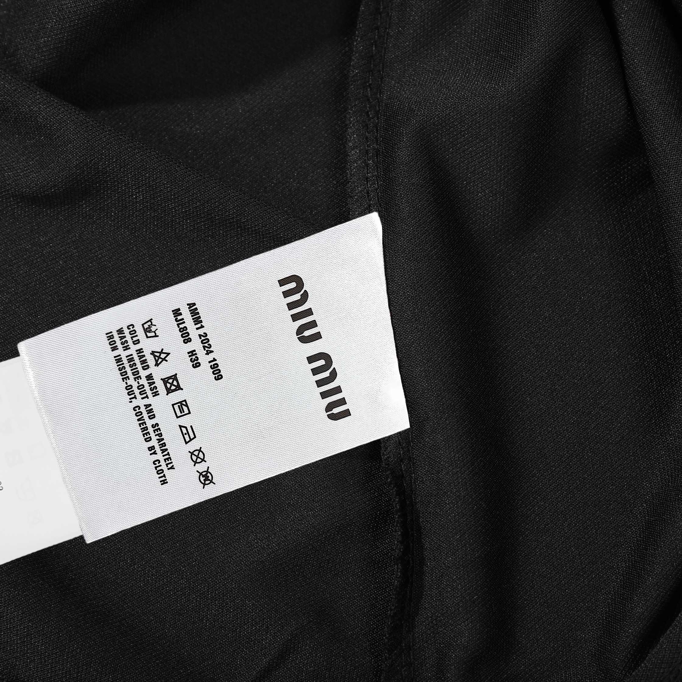 Miu Miu Embroidered Logo Stretch Ice Silk Polo Shirt product image 4 thumbnail