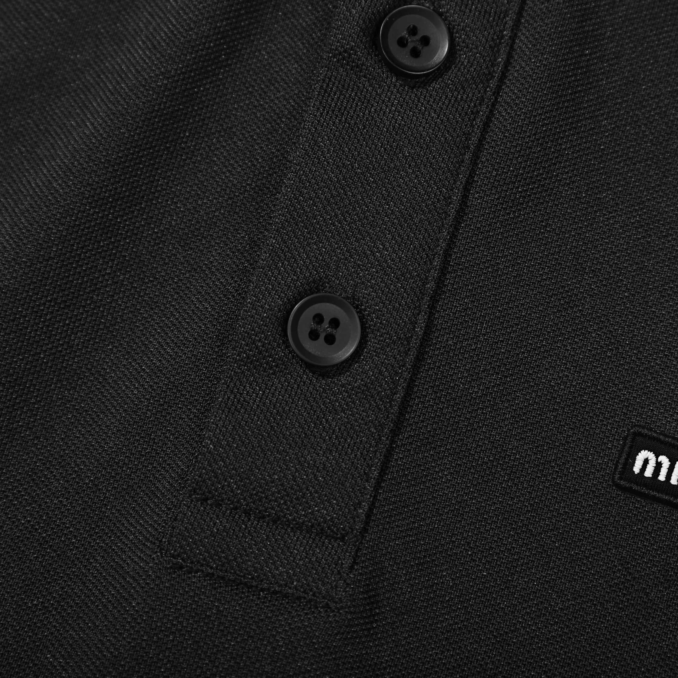 Miu Miu Embroidered Logo Stretch Ice Silk Polo Shirt product image 5 thumbnail