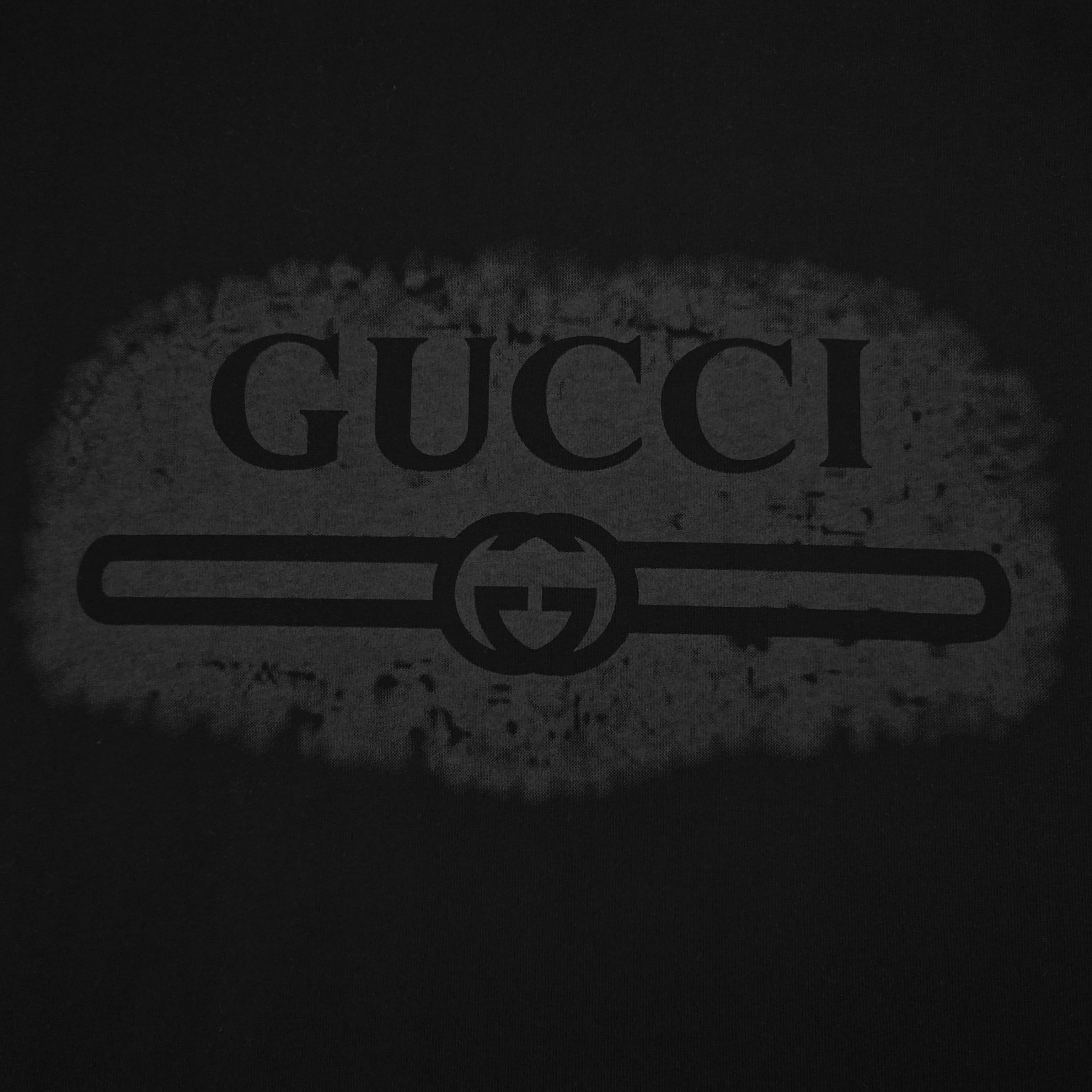 Gucci Cloud Belt Logo Print Unisex Crew Neck T-shirt product image 3 thumbnail