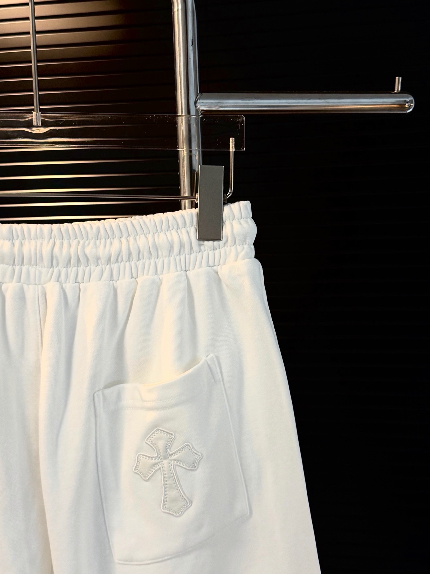 Chrome Hearts Destroyed Leather Patch Embroidered Sweat Shorts product image 3 thumbnail