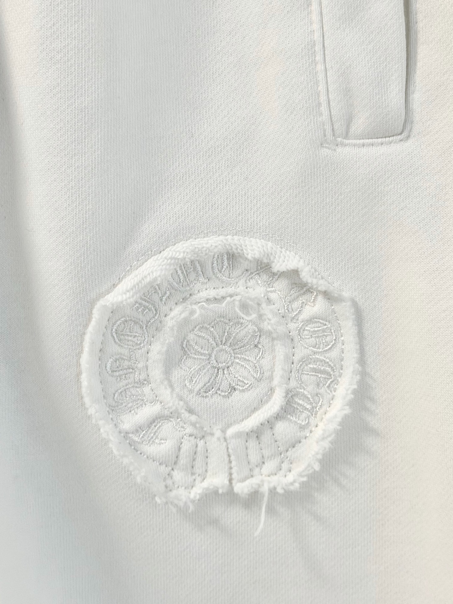 Chrome Hearts Destroyed Leather Patch Embroidered Sweat Shorts product image 5 thumbnail