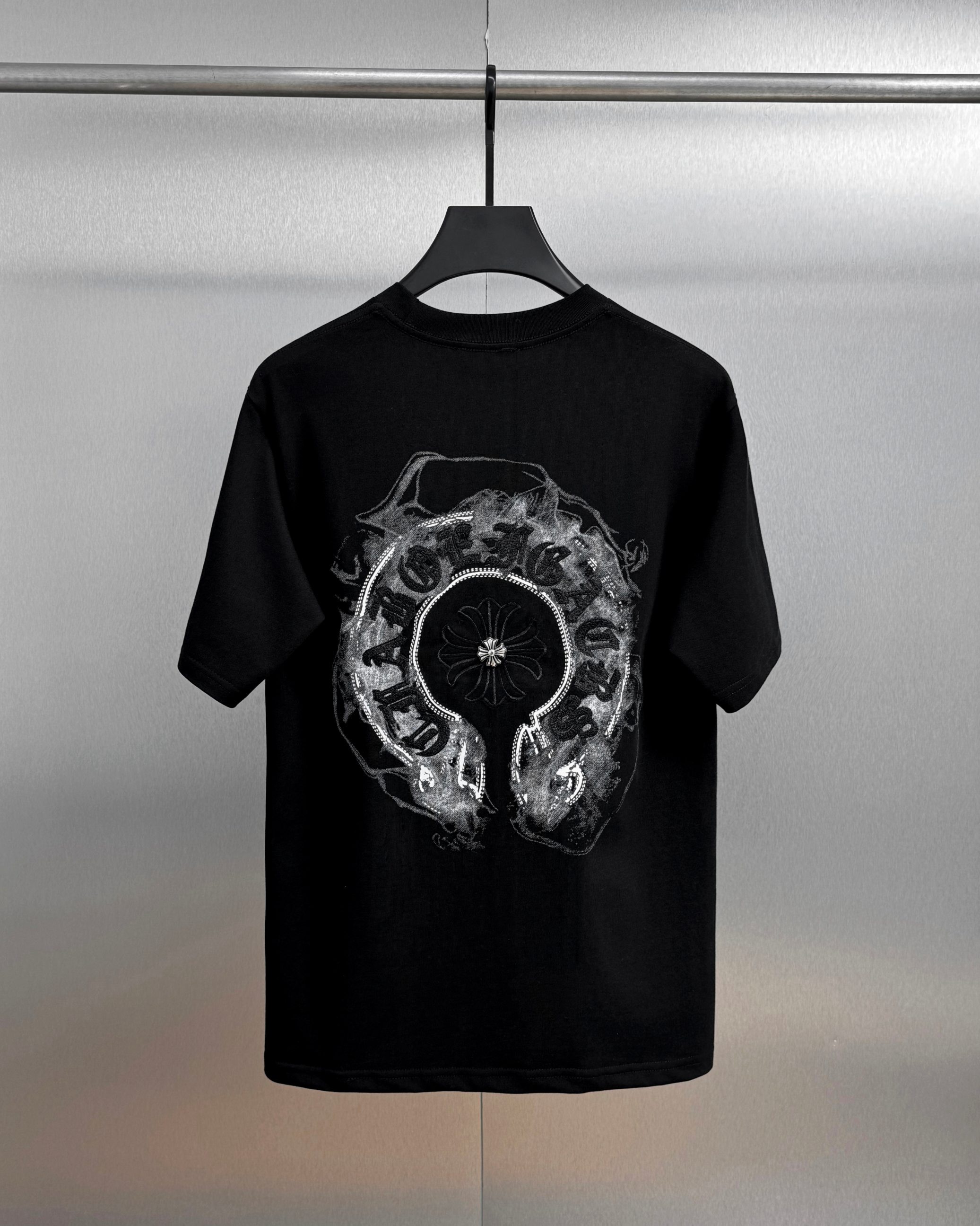 Chrome Hearts Heavyweight Sanskrit Splash Ink Embroidered Logo Crew Neck Tee product image 2 thumbnail