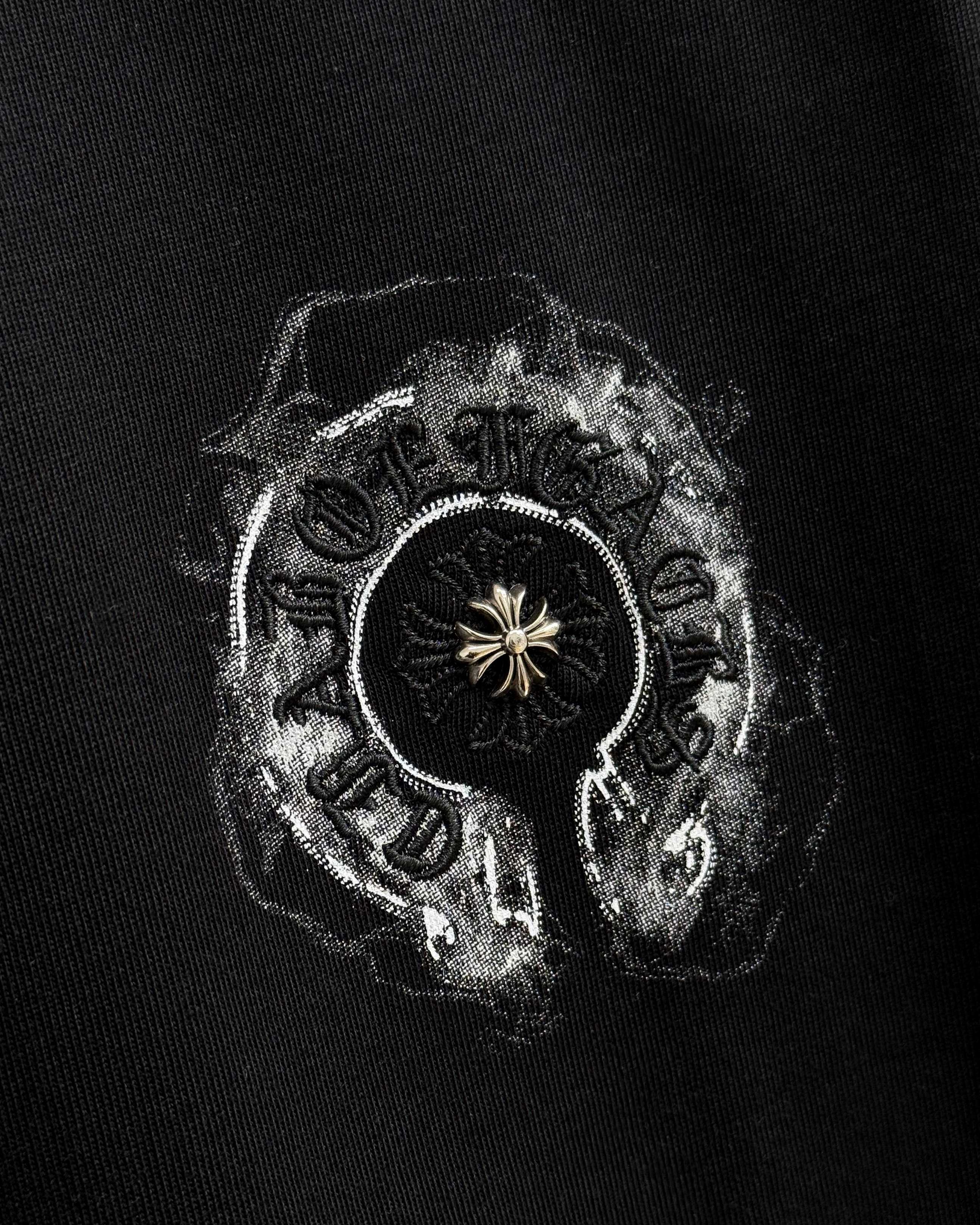 Chrome Hearts Heavyweight Sanskrit Splash Ink Embroidered Logo Crew Neck Tee product image 4 thumbnail