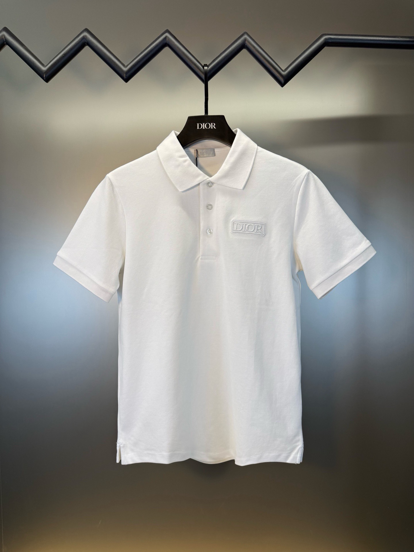 Dior Logo Embroidery Pique Polo Shirt