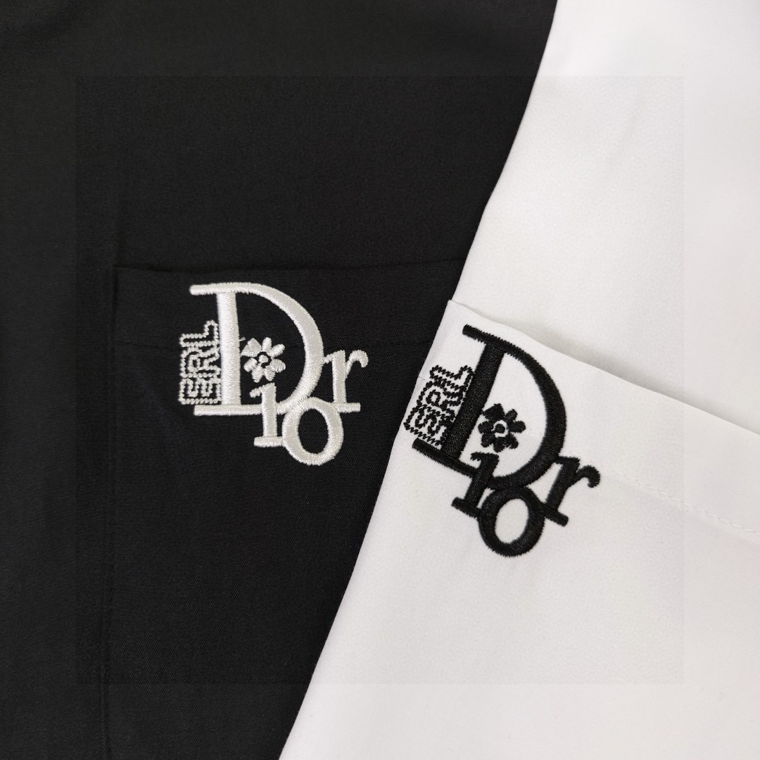 Dior Embroidered Logo Pocket Casual Long Sleeve Shirt product image 4 thumbnail