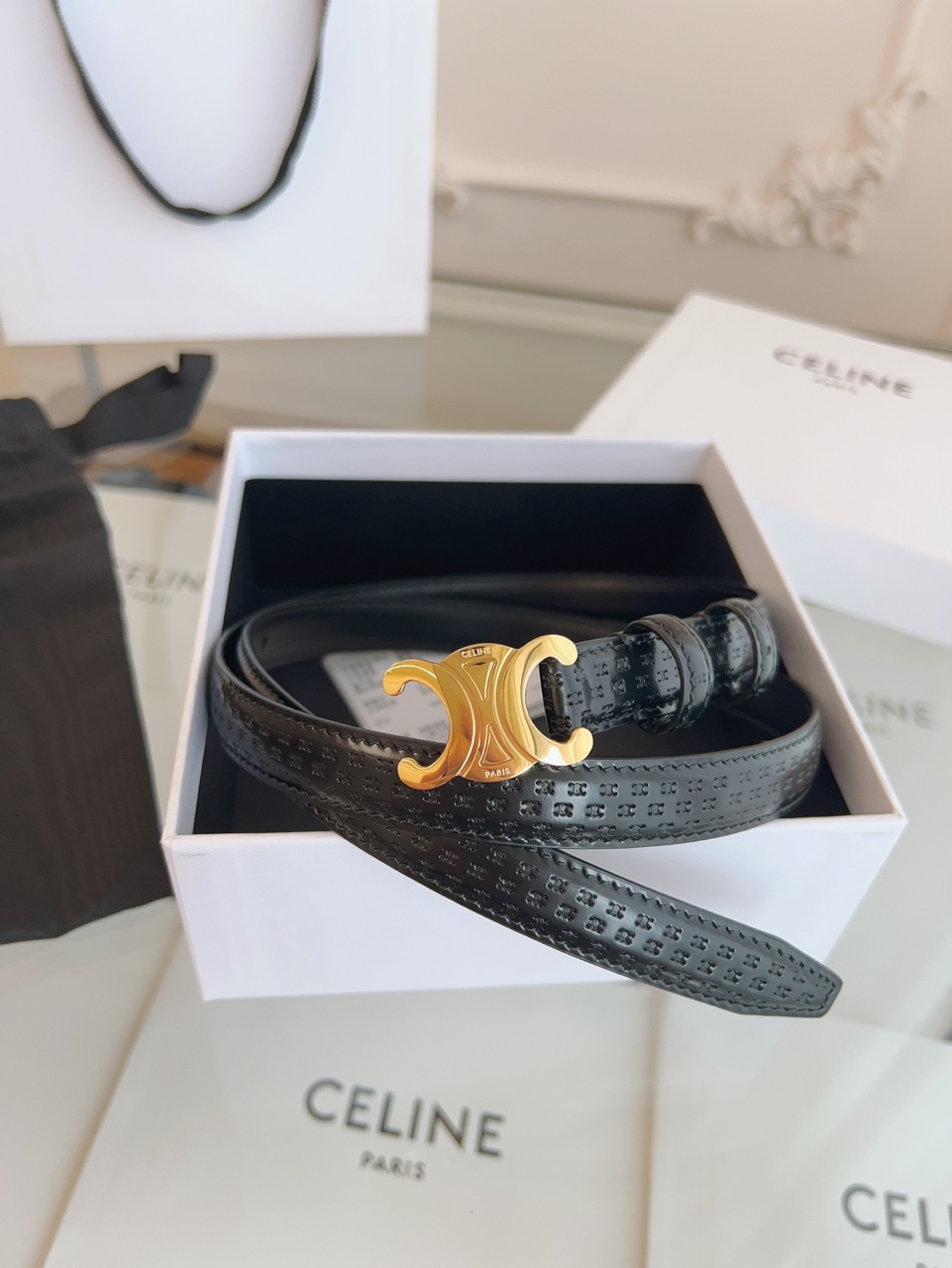  Celine Triomphe C Lacquer Buckle Belt  product image 2 thumbnail
