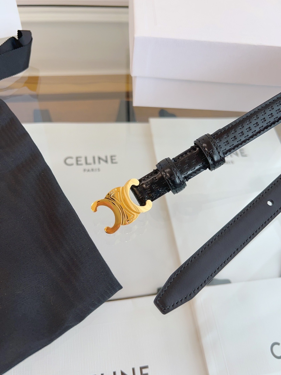  Celine Triomphe C Lacquer Buckle Belt  product image 5 thumbnail