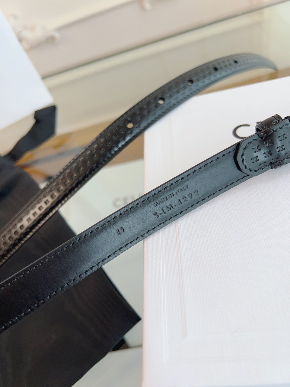  Celine Triomphe C Lacquer Buckle Belt  product image 6 thumbnail