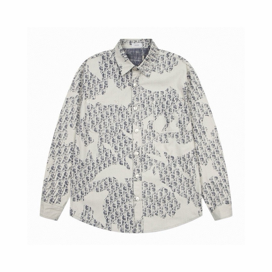 Dior Graffiti Washed Denim Shirt