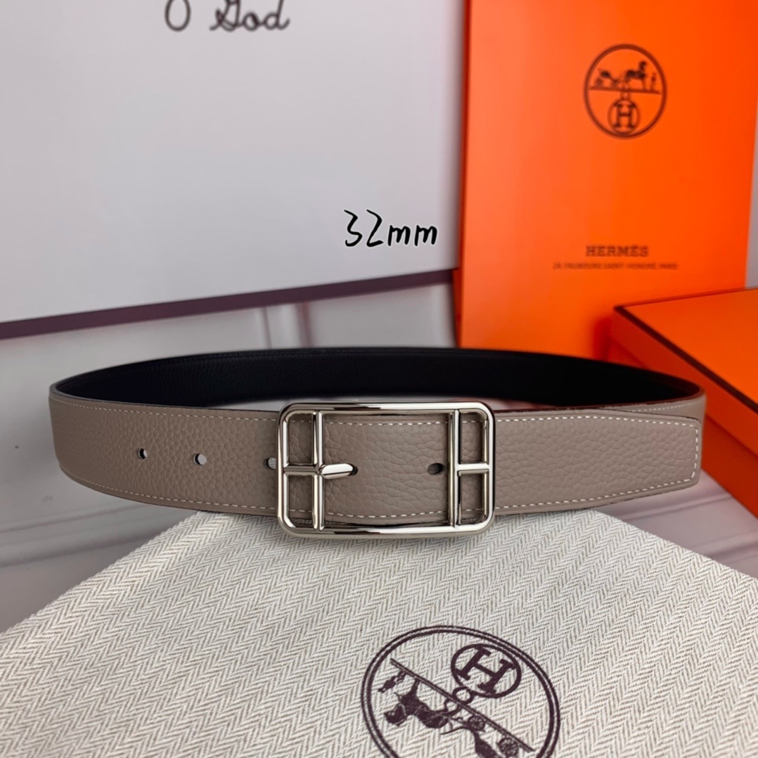  Hermès 32mm Reversible Togo Leather H-Buckle Belt product image 2 thumbnail