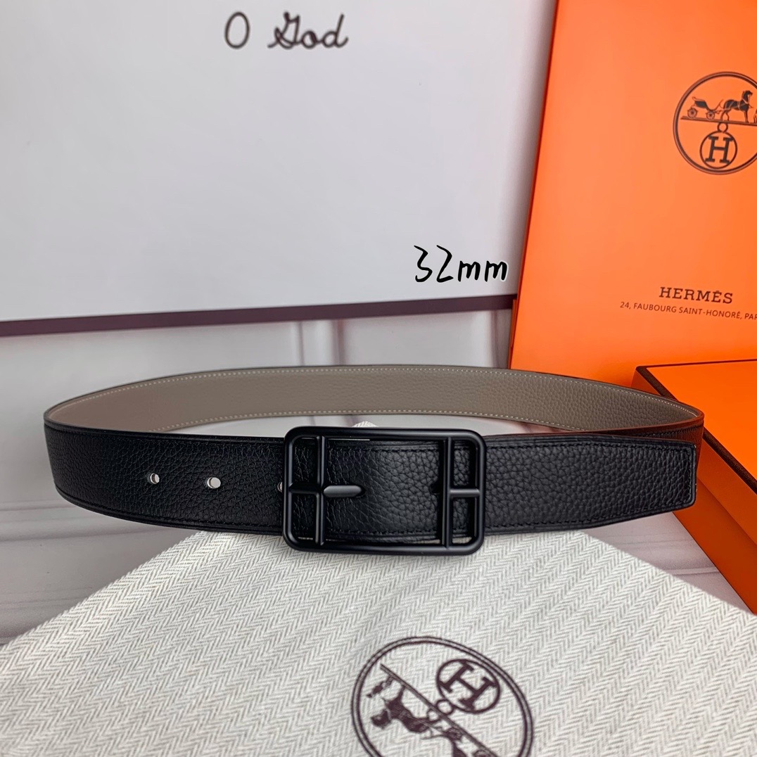  Hermès 32mm Reversible Togo Leather H-Buckle Belt product image 5 thumbnail