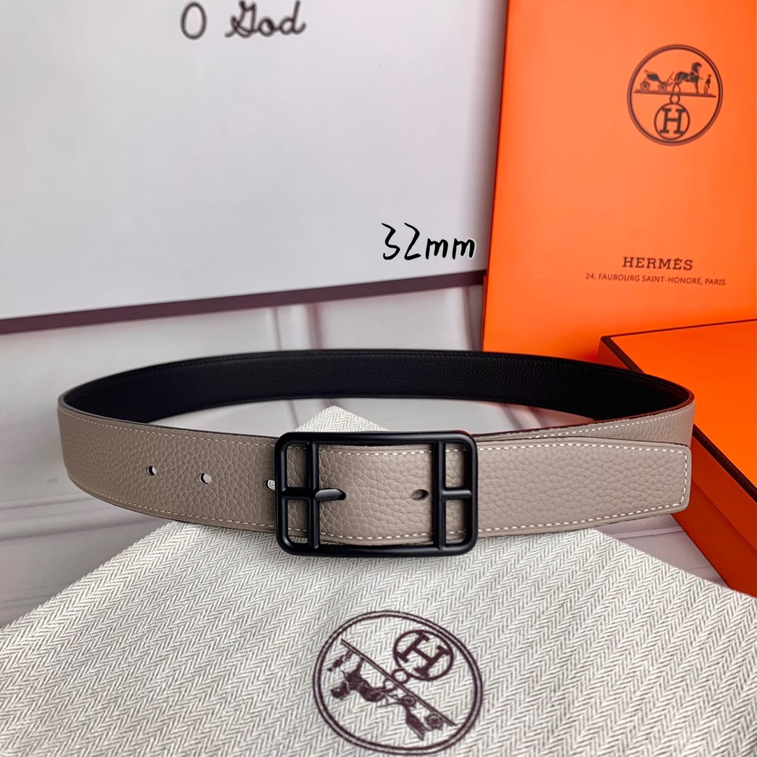  Hermès 32mm Reversible Togo Leather H-Buckle Belt product image 6 thumbnail