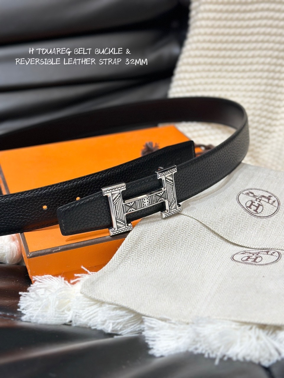  Hermès H Touareg Belt Buckle & Reversible Leather Strap 32 MM  product image 3 thumbnail