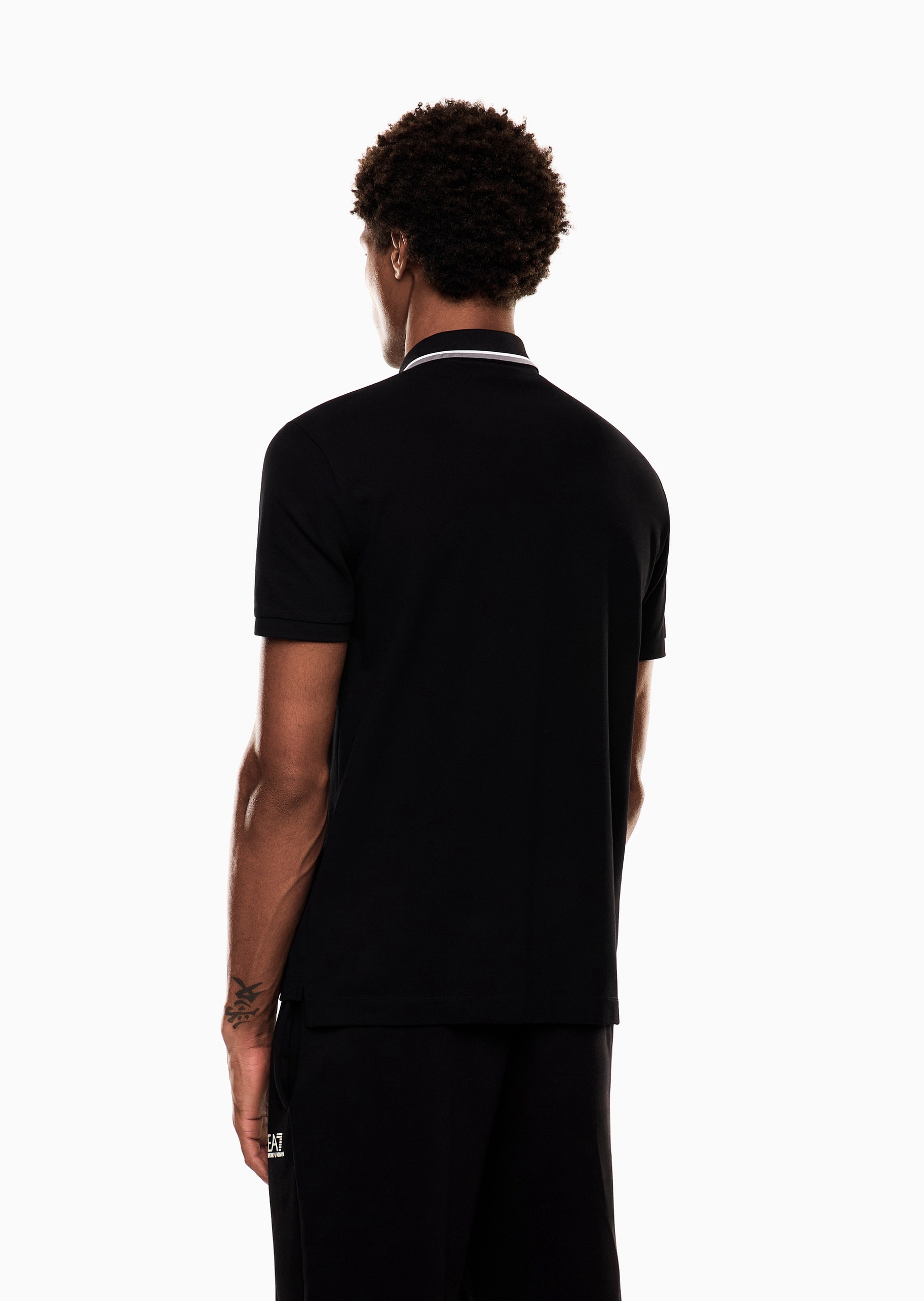 EA7 Emporio Armani Men's Color Collar Solid Polo Shirt product image 3 thumbnail
