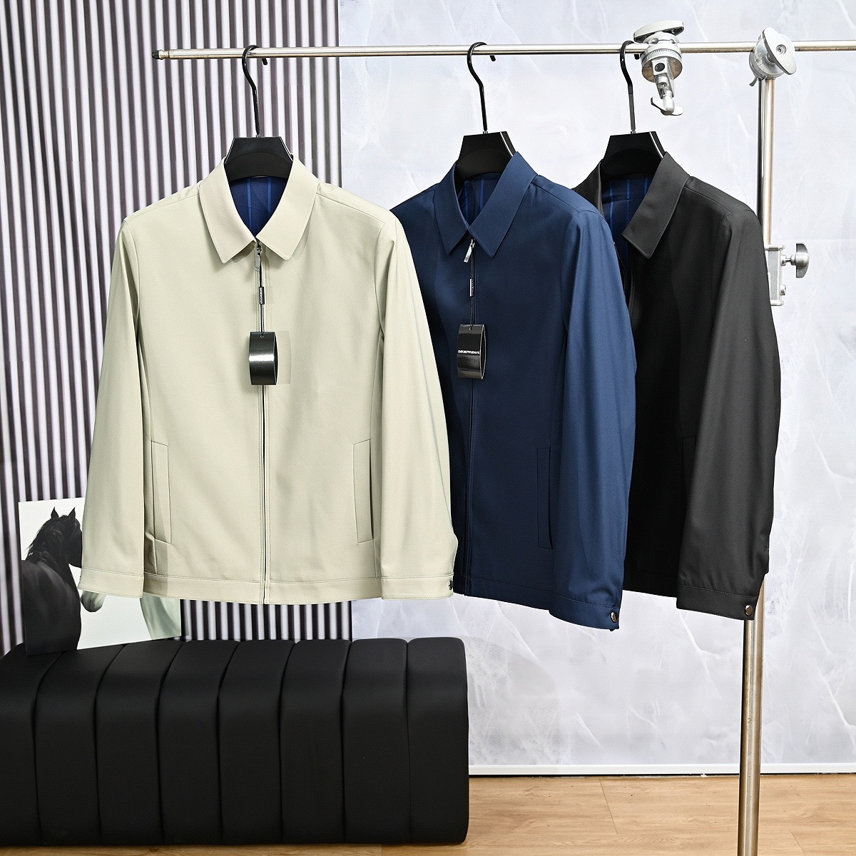Armani 26SS Lapel Zipper Business Casual Jacket product image 5 thumbnail