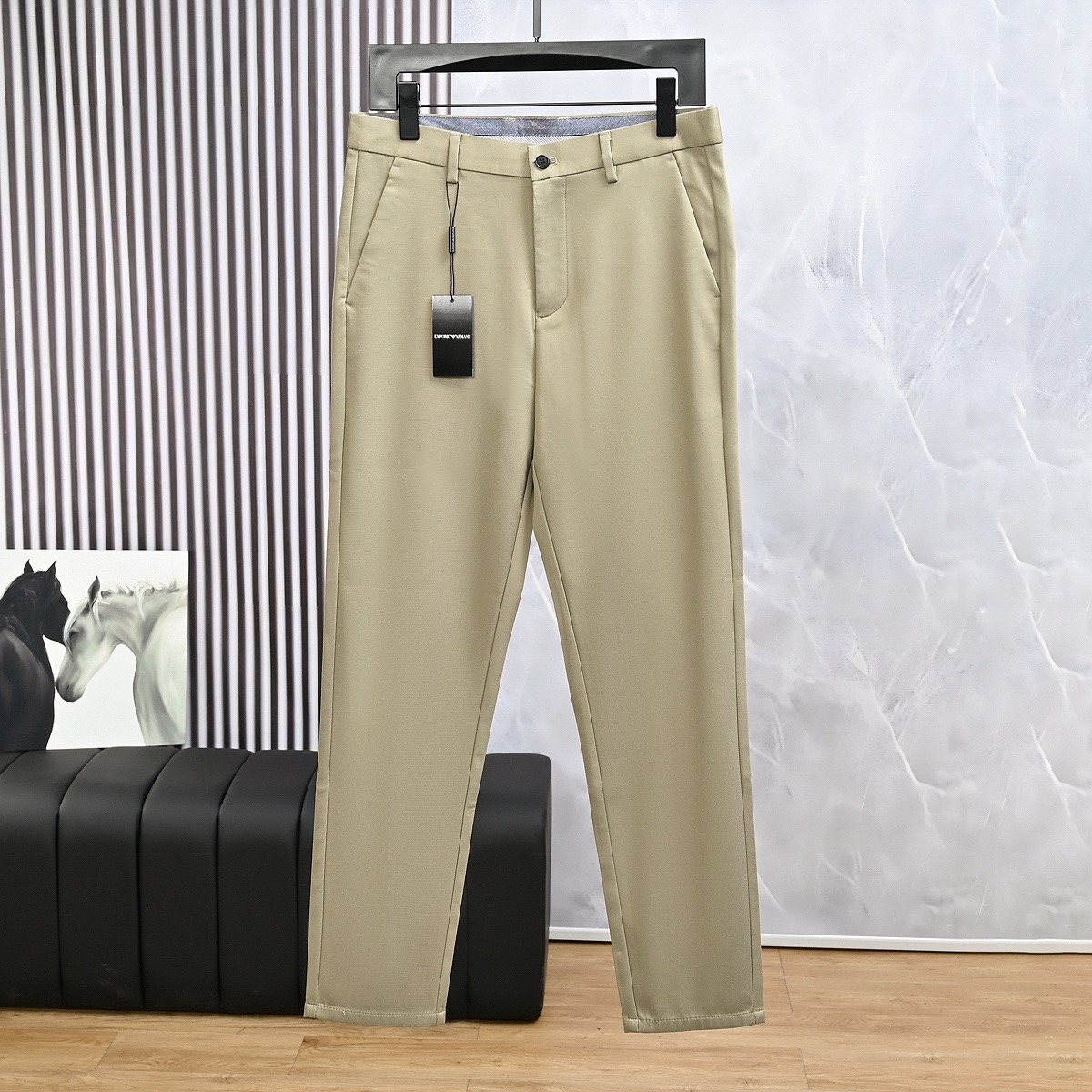 Armani 26SS Men's Lyocell Business Casual Trousers