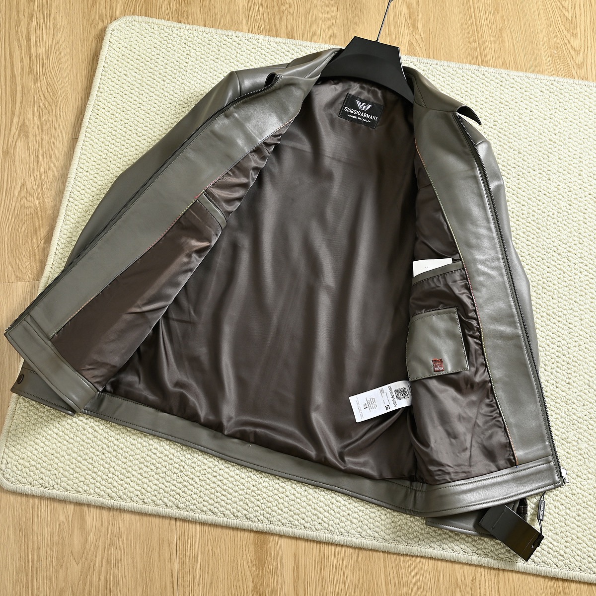Armani 26SS Men's Lapel Business PU Leather Jacket product image 3 thumbnail