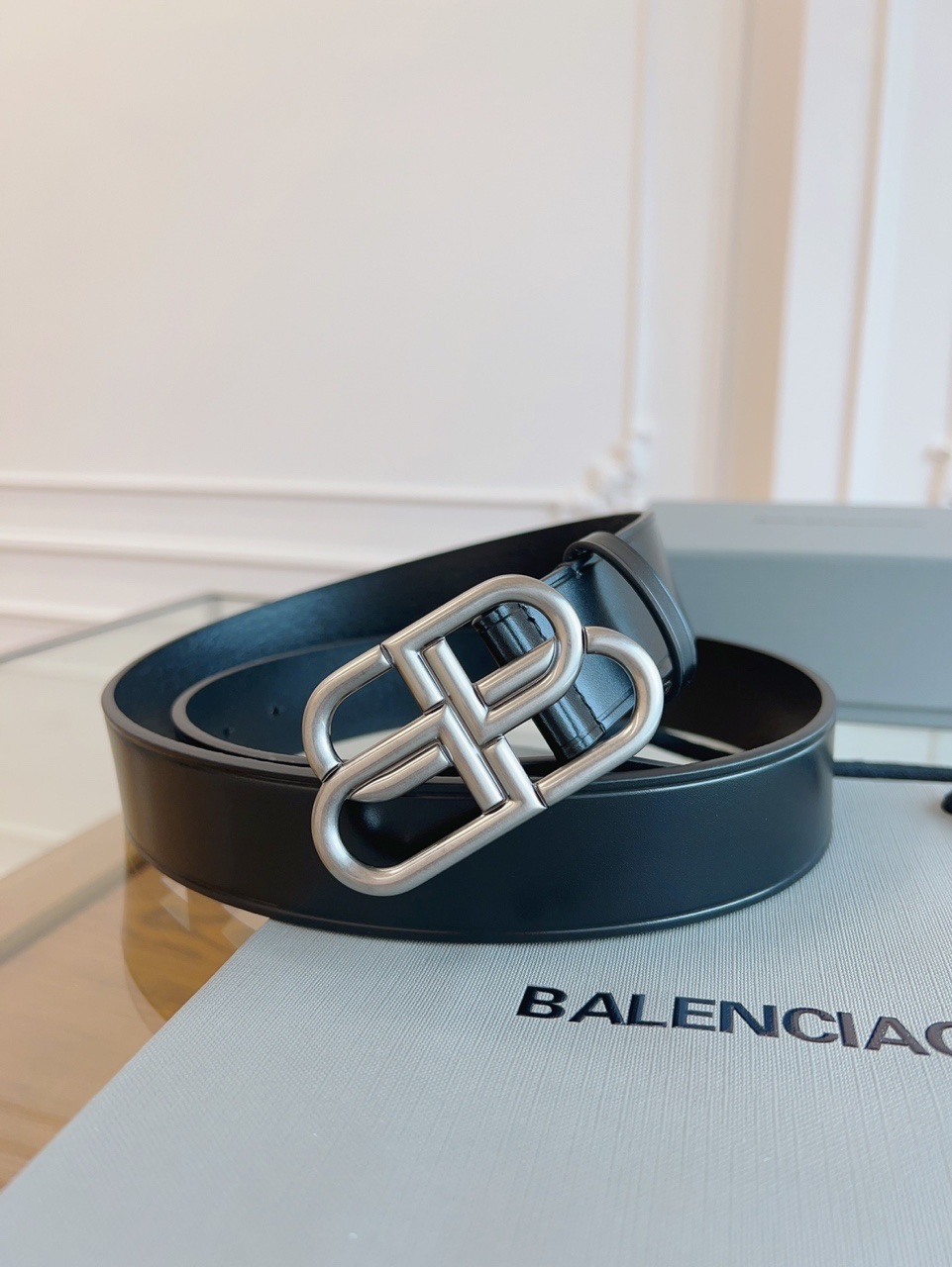 Balenciaga BB Leather Belt