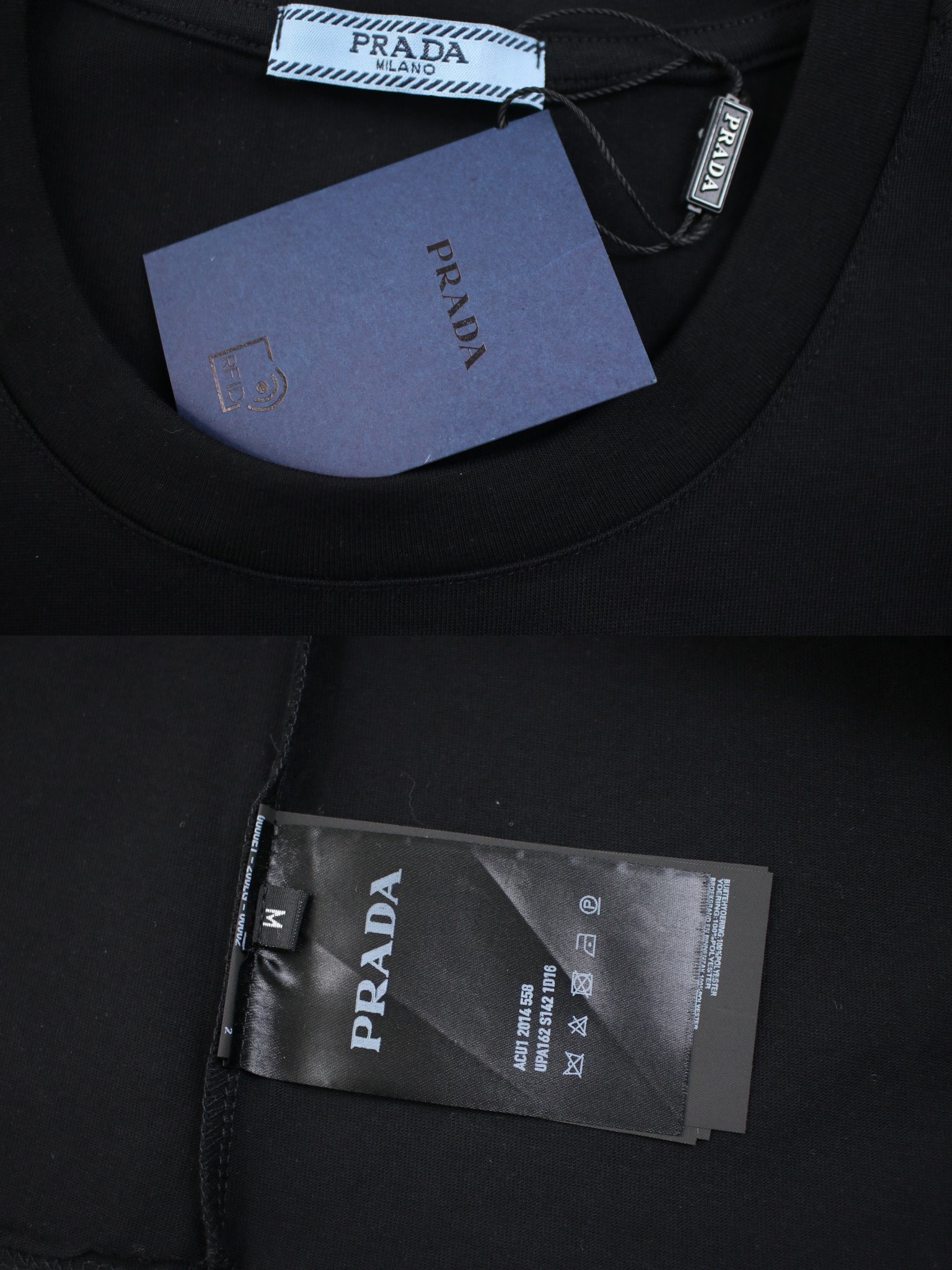 PRADA Unisex Short Sleeve T-shirt With Triangle Badge Logo product image 5 thumbnail