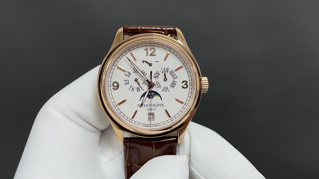 Patek Philippe 5146R / 5147-Style Annual Calendar Moonphase Watch