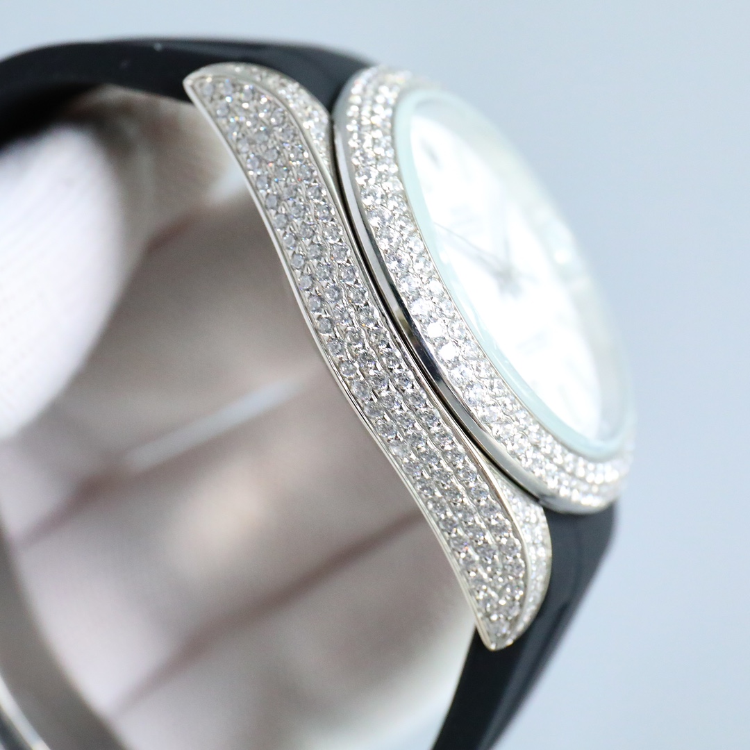 Rolex Datejust-Style Iced Diamond Watch – Rubber Strap Edition product image 4 thumbnail