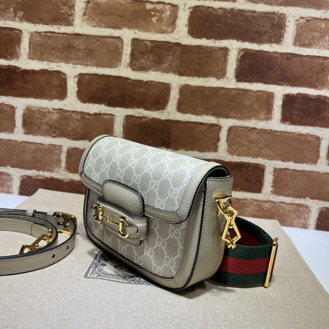     GG-Pattern Oatmeal Beige Mini Shoulder Bag product image 2 thumbnail