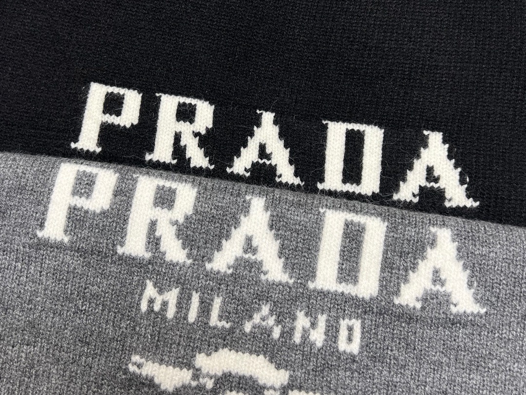 Prada-Style Logo Crew Neck Knit Sweater product image 4 thumbnail