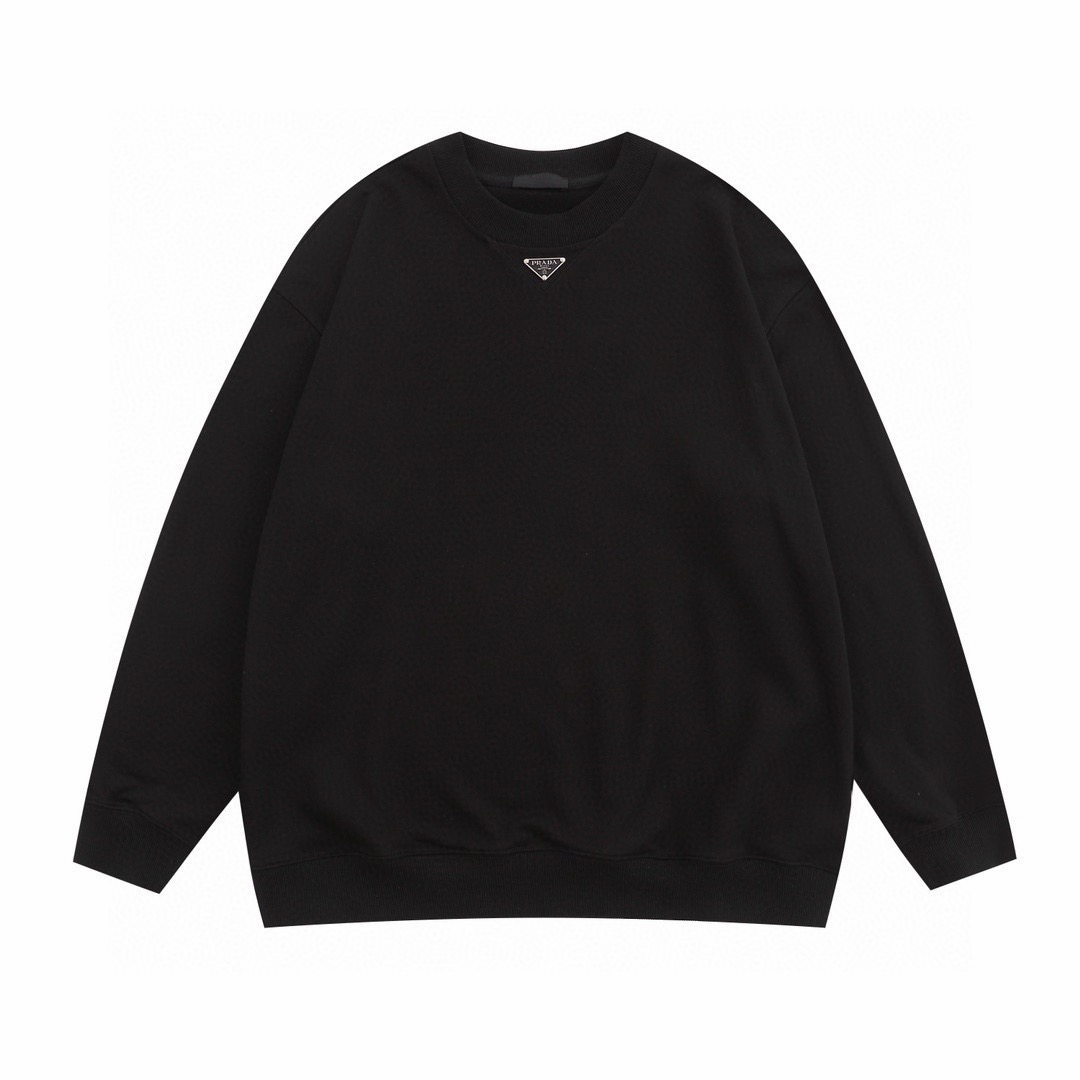 Prada-Style Triangle Logo Crewneck Sweatshirt product image 2 thumbnail