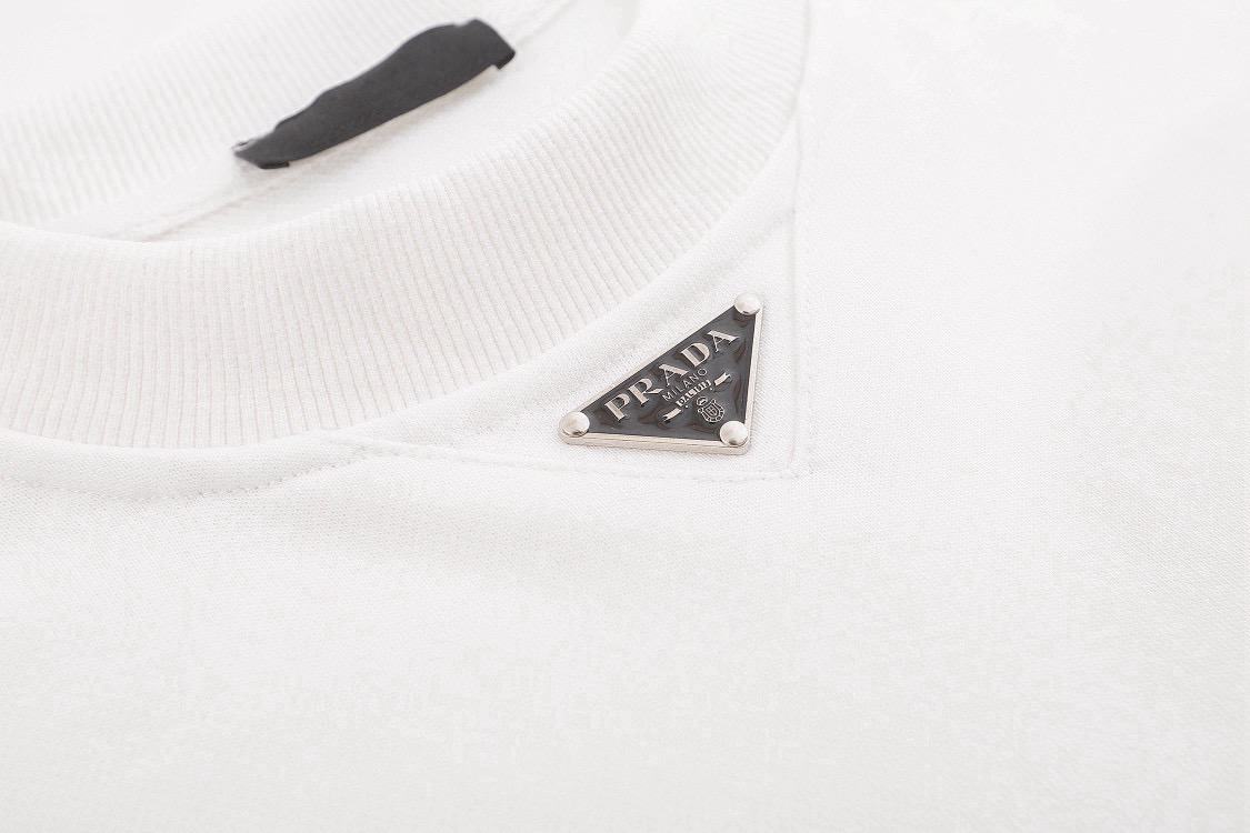 Prada-Style Triangle Logo Crewneck Sweatshirt product image 4 thumbnail