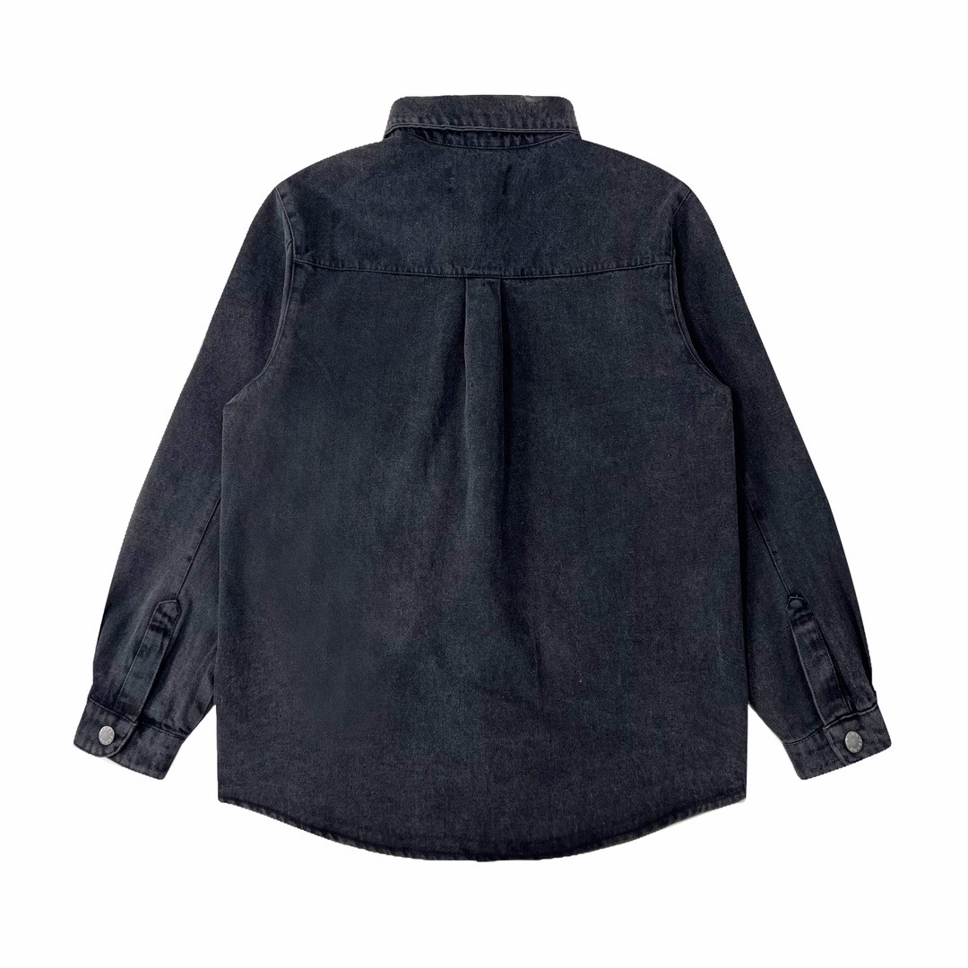 Prada-Style Pocket Triangle Logo Denim Jacket product image 2 thumbnail