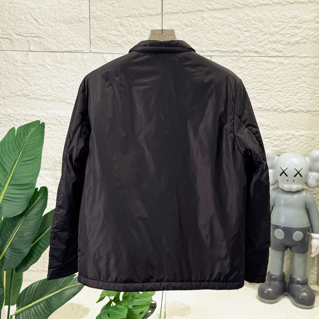 Prada-Style Unisex Triangle Logo Casual Jacket product image 6 thumbnail