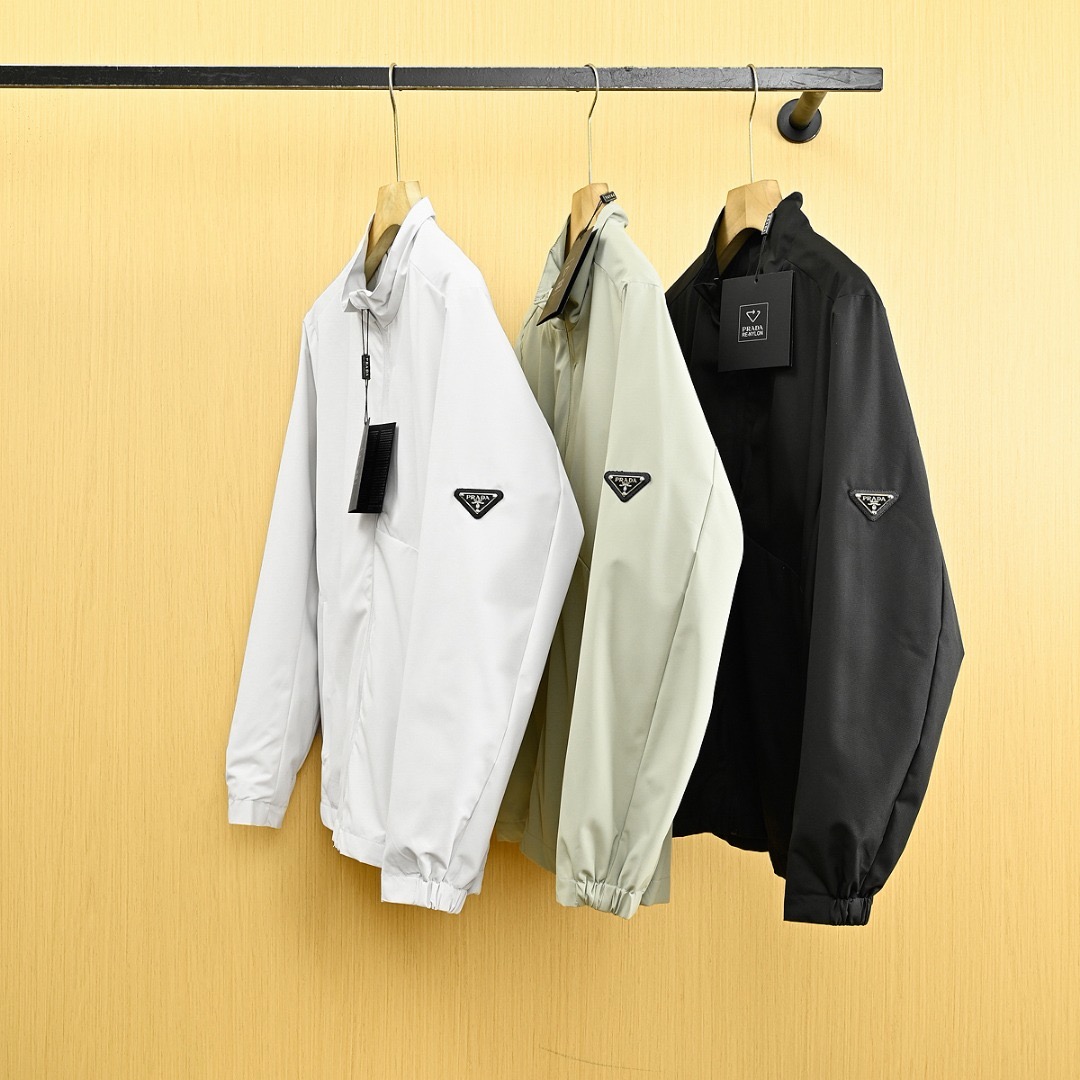 Prada-Style Men’s Stand Collar Lightweight Jacket product image 5 thumbnail