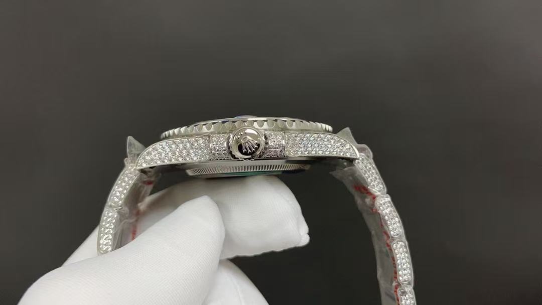 Rolex GMT II Full Diamond Custom Edition by AMG – 40mm Stainless Steel product image 3 thumbnail