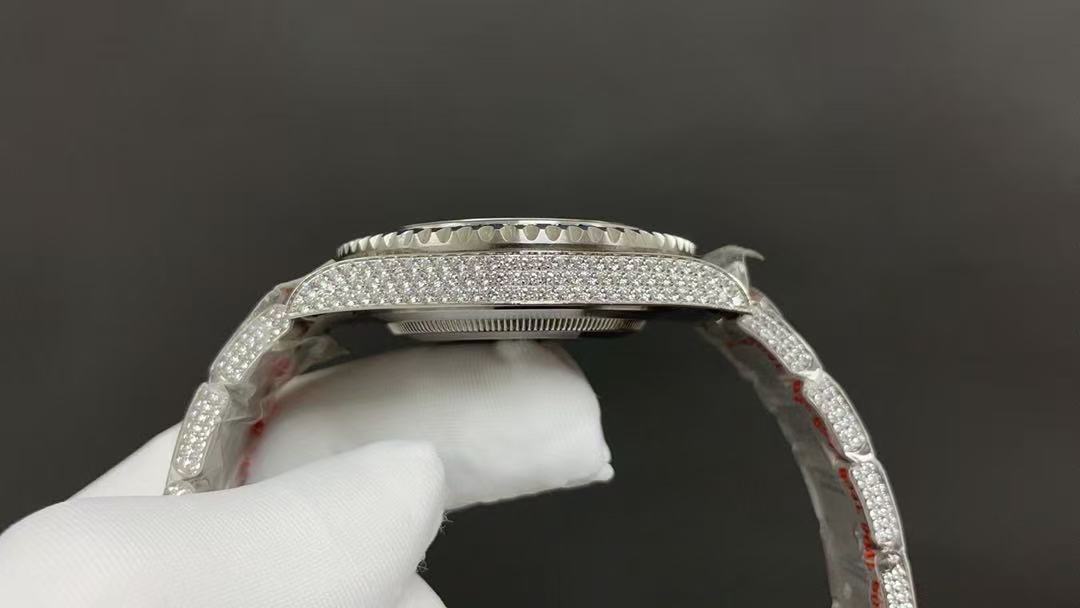 Rolex GMT II Full Diamond Custom Edition by AMG – 40mm Stainless Steel product image 4 thumbnail