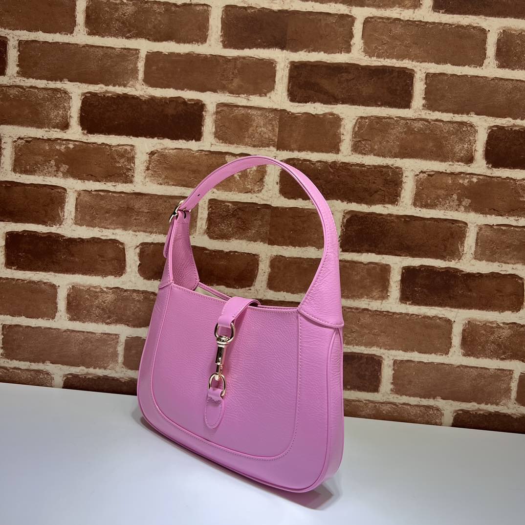 Pink Leather Shoulder Bag with Equestrian Hardware product image 3 thumbnail
