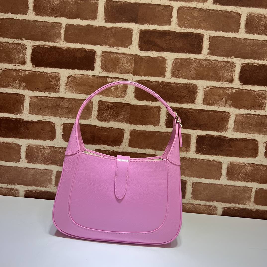 Pink Leather Shoulder Bag with Equestrian Hardware product image 4 thumbnail