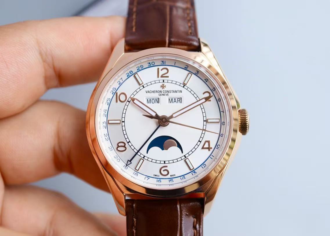 Vacheron Constantin-Style FIFTYSIX Full Calendar Moon Phase Watch