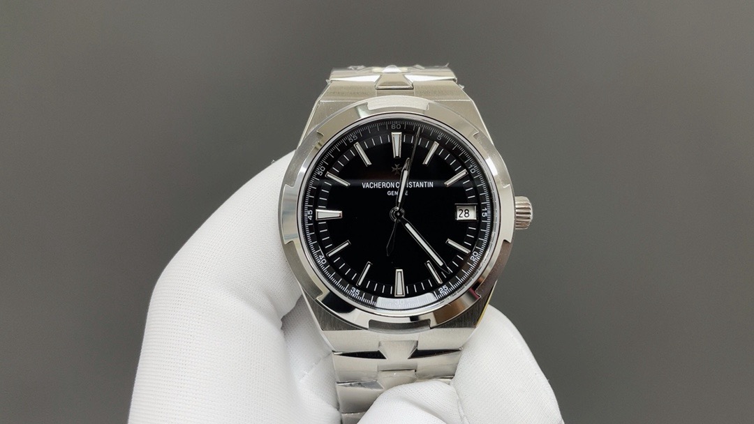 Vacheron Constantin-Style Overseas 4500V Black Dial Automatic Watch