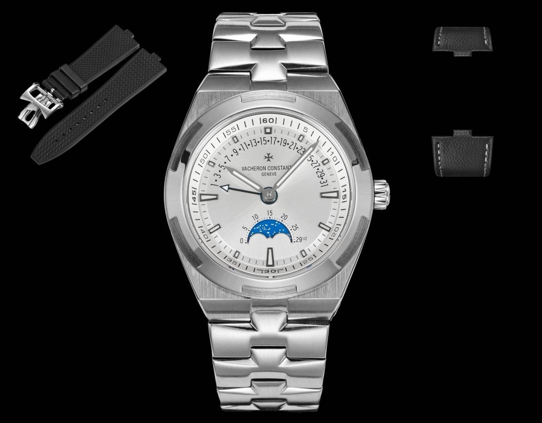 Vacheron Constantin-Style Overseas 4000V Retrograde Date Moon Phase Watch
